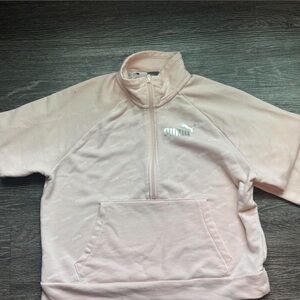 Puma Light Pink Quarter-Zip Pullover